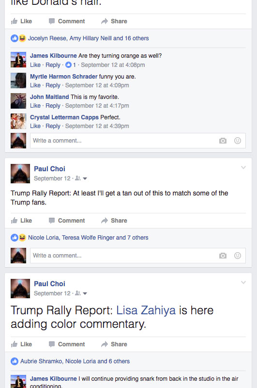 trump rally report